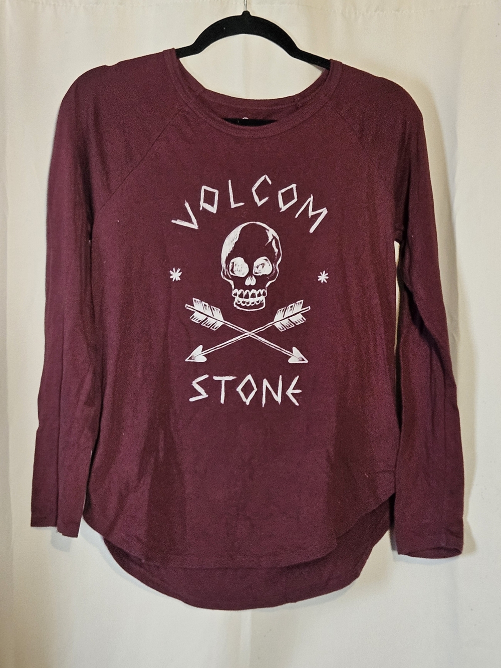 Volcom Stone Women's Long Sleeve Graphic Tee - Maroon